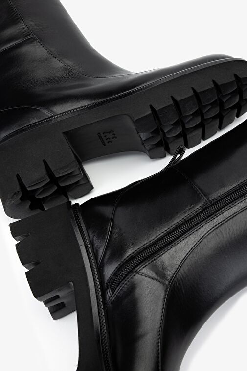 Valmenti Kadın Hakiki Deri Siyah Deri Casual Çizme - Görsel 6