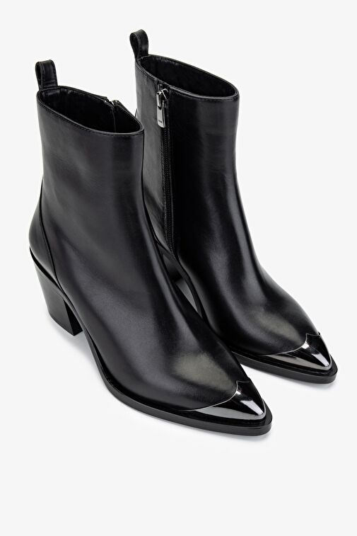 Valmenti Kadın Hakiki Deri Siyah Deri Casual Bot - Görsel 3