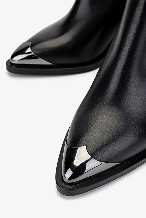 Valmenti Kadın Hakiki Deri Siyah Deri Casual Bot - Görsel 4