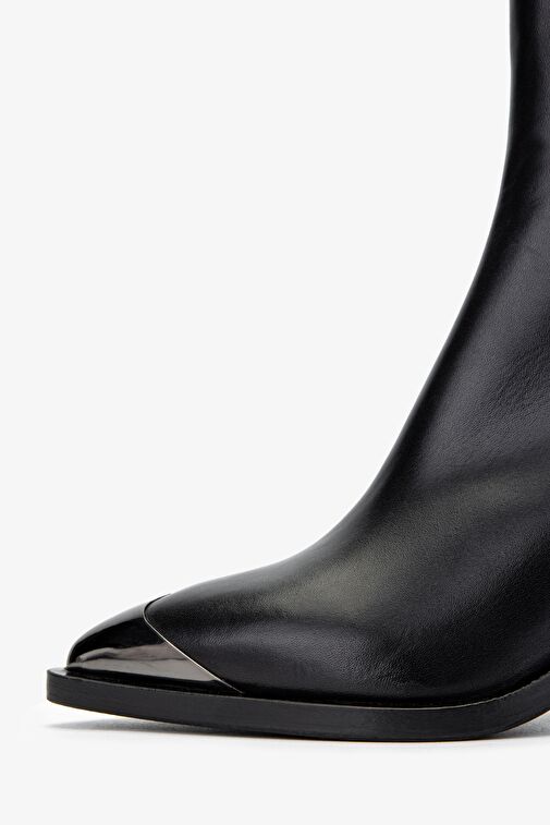 Valmenti Kadın Hakiki Deri Siyah Deri Casual Bot - Görsel 5