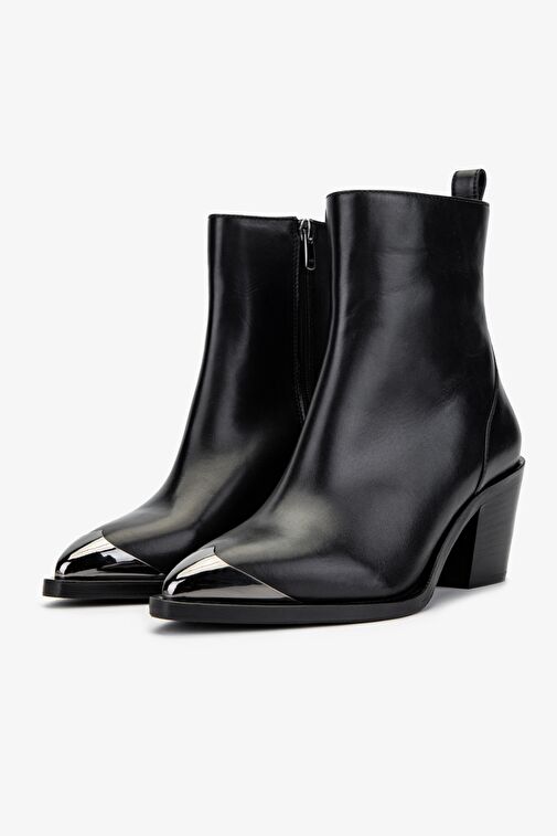 Valmenti Kadın Hakiki Deri Siyah Deri Casual Bot - Görsel 7