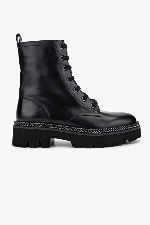 Valmenti Kadın Hakiki Deri Siyah Deri Casual Bot - Görsel 2