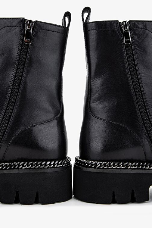 Valmenti Kadın Hakiki Deri Siyah Deri Casual Bot - Görsel 6