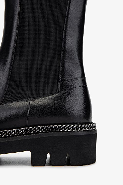 Valmenti Kadın Hakiki Deri Siyah Deri Casual Bot - Görsel 5