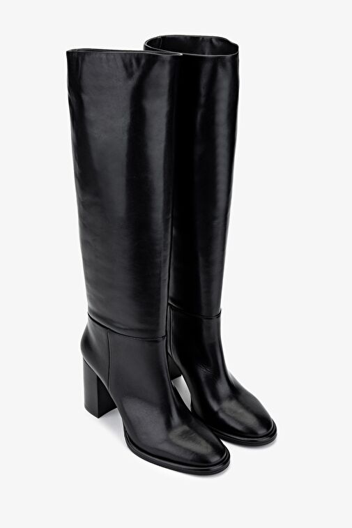 Valmenti Kadın Hakiki Deri Siyah Deri Casual Çizme - Görsel 3