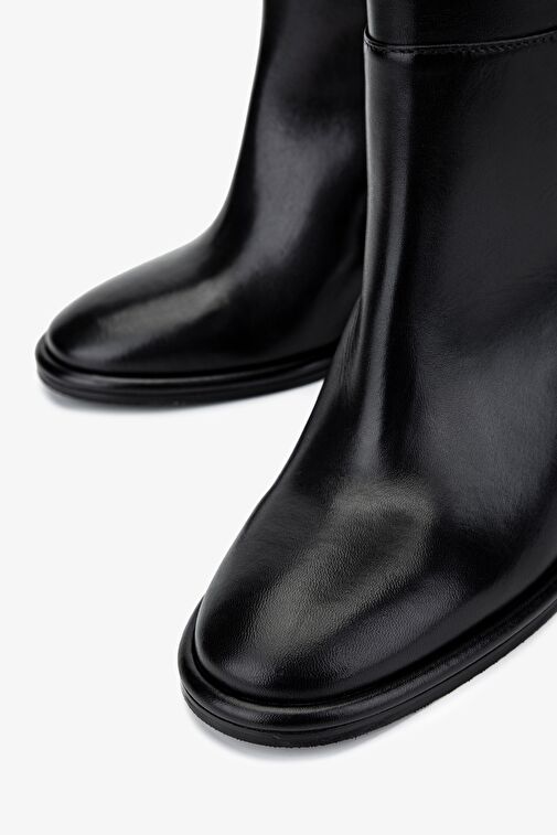 Valmenti Kadın Hakiki Deri Siyah Deri Casual Çizme - Görsel 4