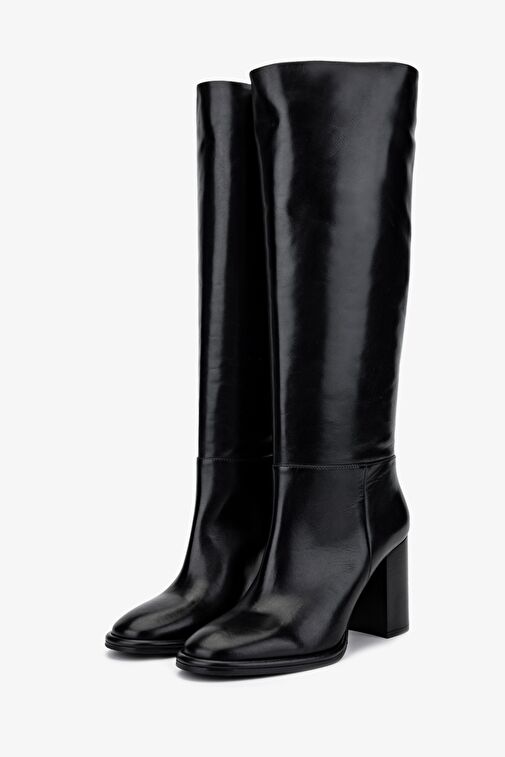 Valmenti Kadın Hakiki Deri Siyah Deri Casual Çizme - Görsel 5