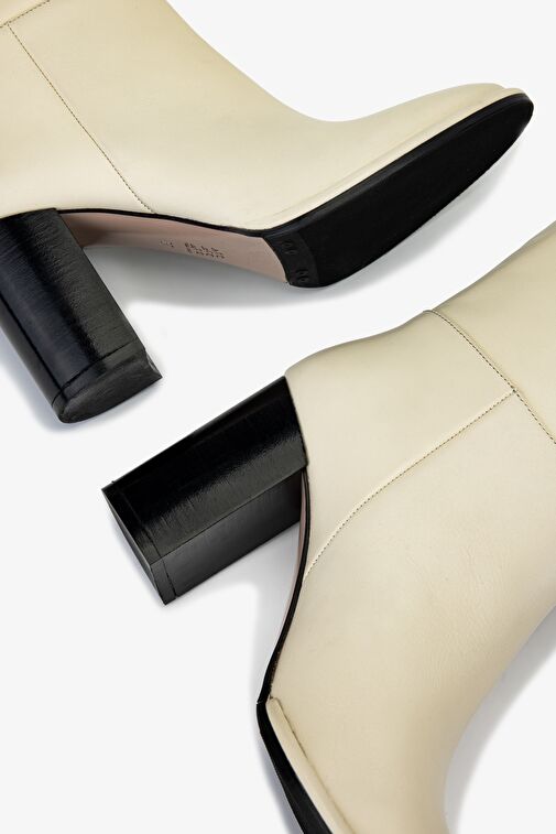 Valmenti Kadın Hakiki Deri Beyaz Casual Çizme - Görsel 6