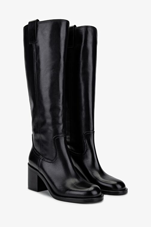 Valmenti Kadın Hakiki Deri Siyah Deri Casual Çizme - Görsel 3