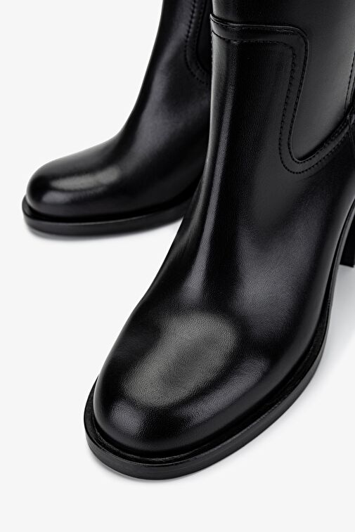 Valmenti Kadın Hakiki Deri Siyah Deri Casual Çizme - Görsel 4