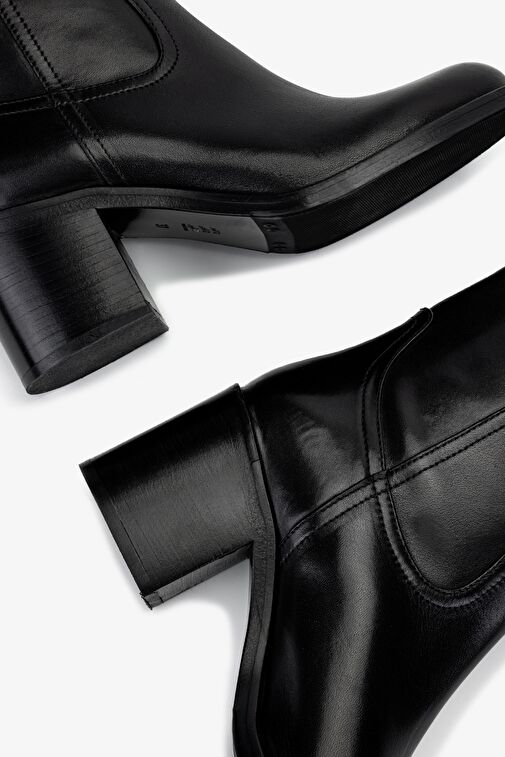 Valmenti Kadın Hakiki Deri Siyah Deri Casual Çizme - Görsel 5
