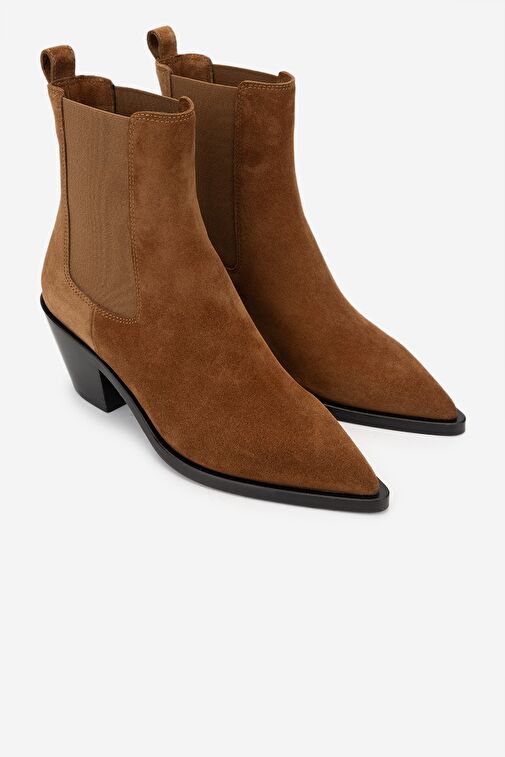 Valmenti Kadın Hakiki Deri Taba Süet Casual Bot - Görsel 3