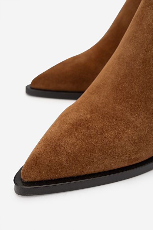 Valmenti Kadın Hakiki Deri Taba Süet Casual Bot - Görsel 4