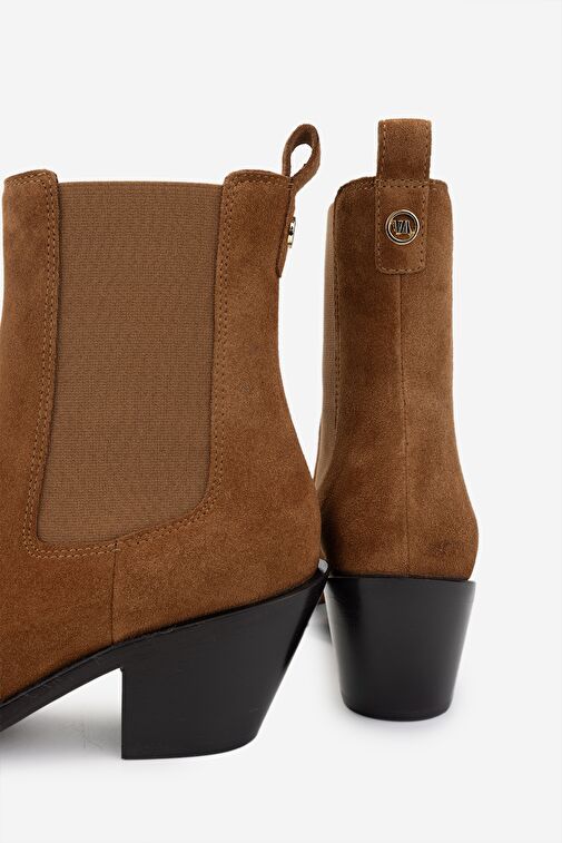 Valmenti Kadın Hakiki Deri Taba Süet Casual Bot - Görsel 5