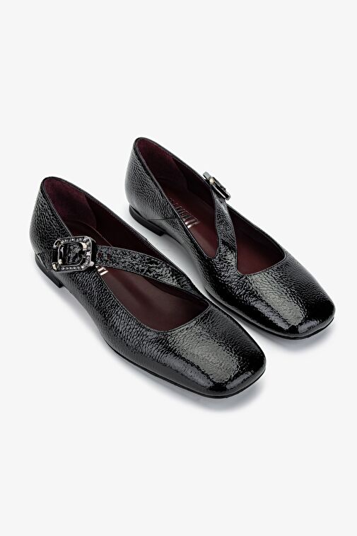 Valmenti Siyah Kadın Rugan Babet 1046 3492 BN AYK SK24-25 - Görsel 3