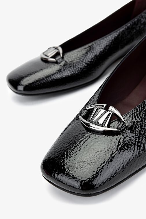 Valmenti Siyah Kadın Rugan Babet 1046 3472 BN AYK SK24-25 - Görsel 4