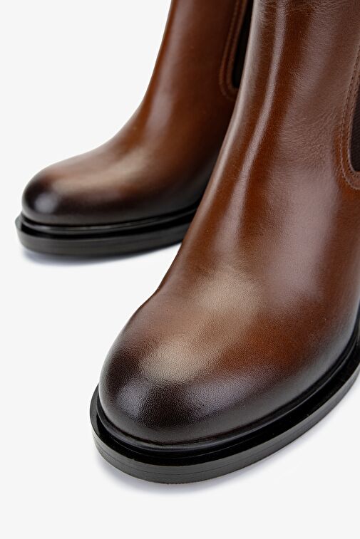 Valmenti Kadın Hakiki Deri Taba Deri Casual Bot - Görsel 4