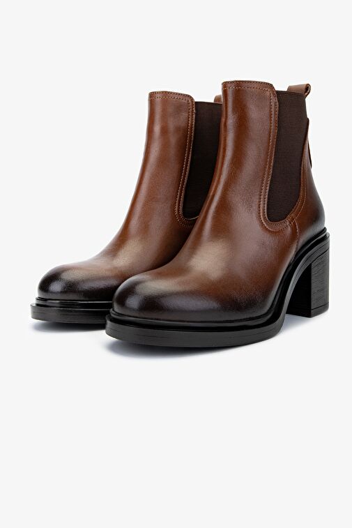 Valmenti Kadın Hakiki Deri Taba Deri Casual Bot - Görsel 5