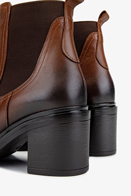 Valmenti Kadın Hakiki Deri Taba Deri Casual Bot - Görsel 6