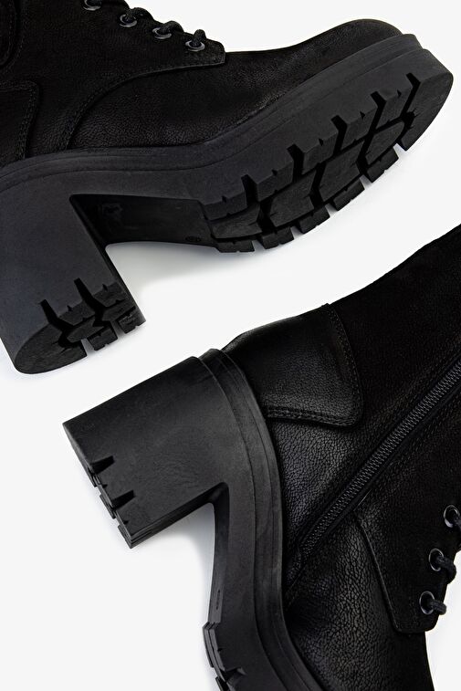 Valmenti Kadın Hakiki Deri Siyah Nubuk Casual Bot - Görsel 7