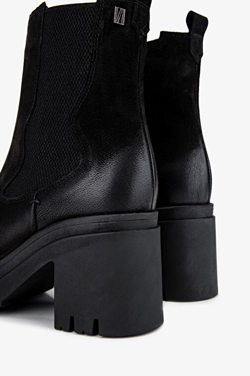 Valmenti Kadın Hakiki Deri Siyah Nubuk Casual Bot - Görsel 6