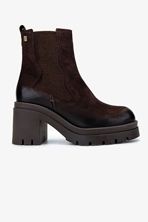 Valmenti Kadın Hakiki Deri Kahverengi Nubuk Casual Bot - Görsel 2
