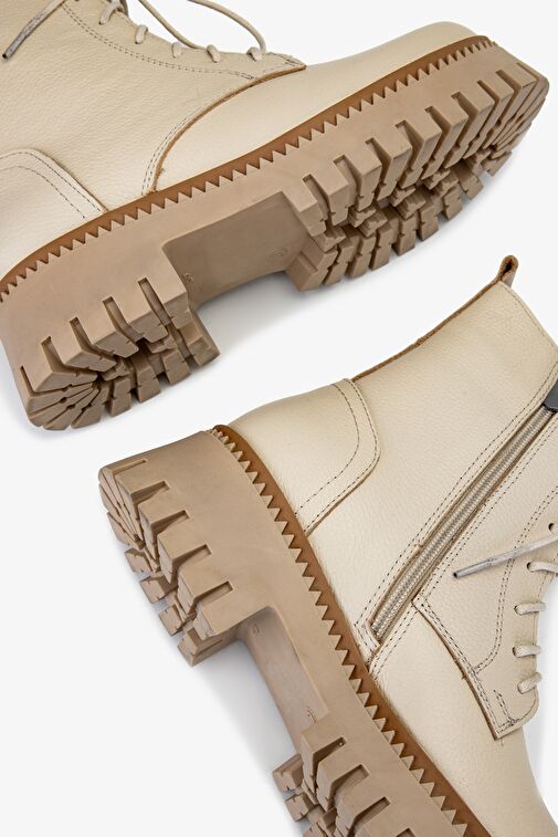 Valmenti Kadın Hakiki Deri Bej Casual Bot - Görsel 6