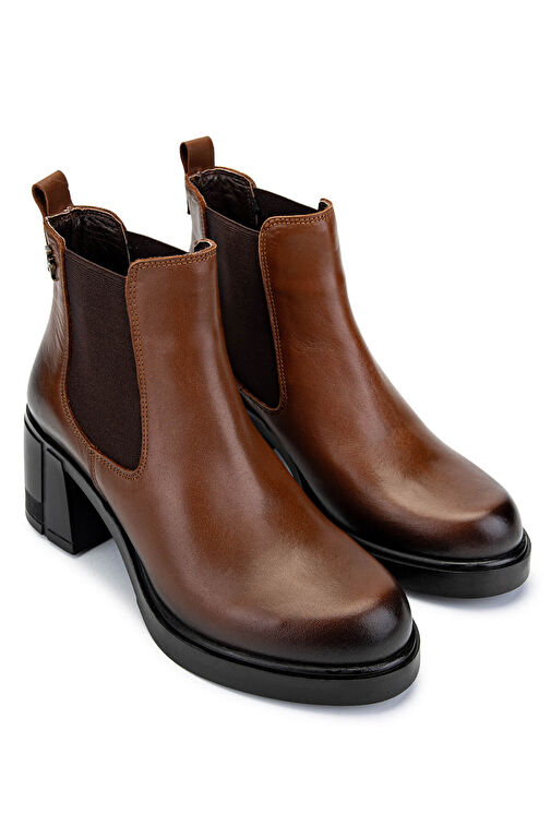 Tamer Tanca Kadın Hakiki Deri Taba Deri Casual Bot - Görsel 3