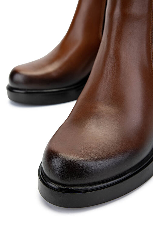 Tamer Tanca Kadın Hakiki Deri Taba Deri Casual Bot - Görsel 4