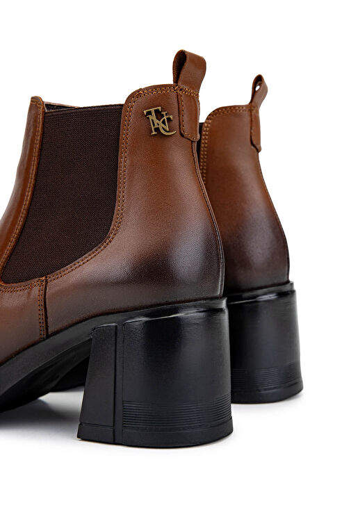 Tamer Tanca Kadın Hakiki Deri Taba Deri Casual Bot - Görsel 5