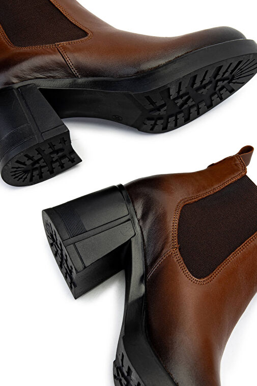 Tamer Tanca Kadın Hakiki Deri Taba Deri Casual Bot - Görsel 6