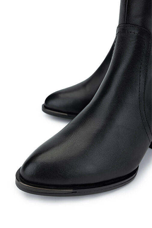 Tamer Tanca Kadın Hakiki Deri Siyah Analin Casual Çizme - Görsel 4