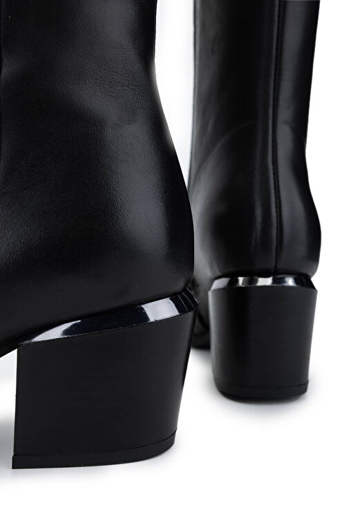 Tamer Tanca Kadın Hakiki Deri Siyah Analin Casual Çizme - Görsel 6