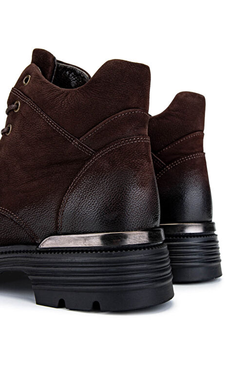 Tamer Tanca Kadın Hakiki Deri Kahverengi Nubuk Casual Bot - Görsel 5