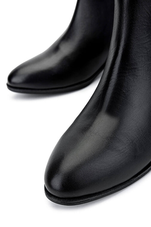 Tamer Tanca Kadın Hakiki Deri Siyah Analin Casual Bot - Görsel 5