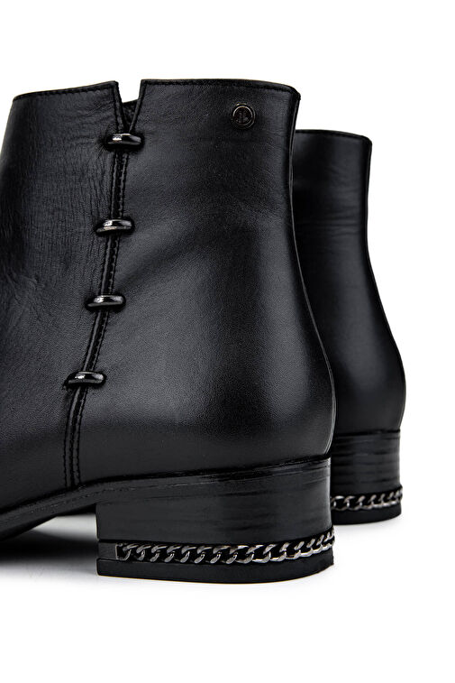 Tamer Tanca Kadın Hakiki Deri Siyah Analin Casual Bot - Görsel 6