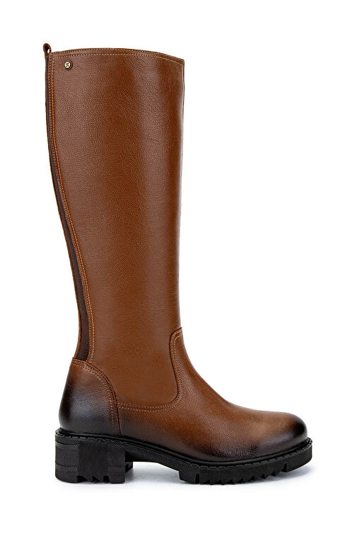 Tamer Tanca Kadın Hakiki Deri Taba Casual Çizme - Görsel 2