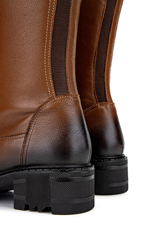 Tamer Tanca Kadın Hakiki Deri Taba Casual Çizme - Görsel 5