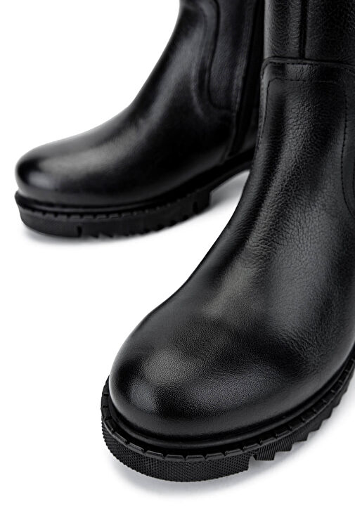 Tamer Tanca Kadın Hakiki Deri Siyah Casual Çizme - Görsel 4