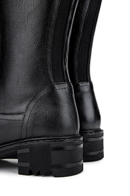 Tamer Tanca Kadın Hakiki Deri Siyah Casual Çizme - Görsel 5