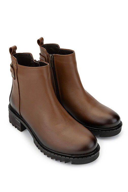 Tamer Tanca Kadın Hakiki Deri Taba Casual Bot - Görsel 3