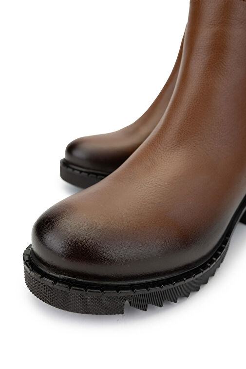 Tamer Tanca Kadın Hakiki Deri Taba Casual Bot - Görsel 4