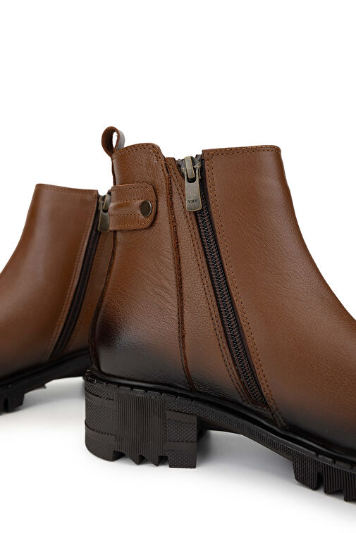 Tamer Tanca Kadın Hakiki Deri Taba Casual Bot - Görsel 5