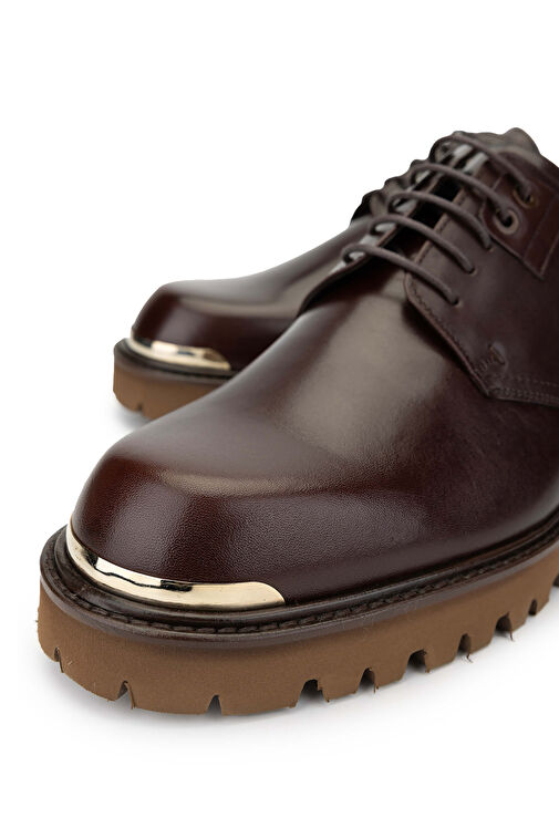 Tamer Tanca Erkek Hakiki Deri Kahverengi Casual Ayakkabı - Görsel 4