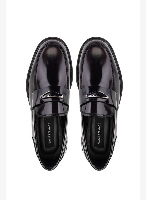 Tamer Tanca Erkek Hakiki Deri Bordo Loafer Ayakkabı - Görsel 6