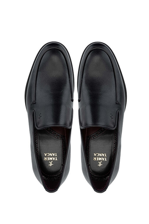 Tamer Tanca Erkek Hakiki Deri Siyah Loafer Ayakkabı - Görsel 6
