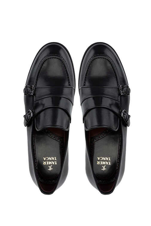 Tamer Tanca Erkek Hakiki Deri Siyah Loafer Ayakkabı - Görsel 6