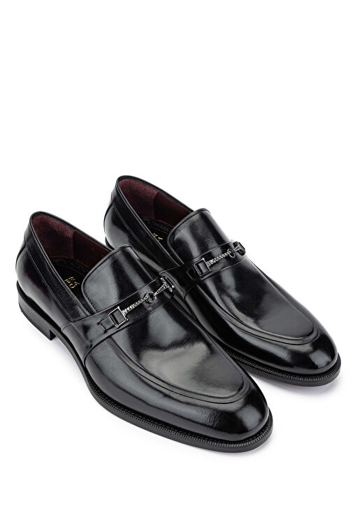 Tamer Tanca Erkek Hakiki Deri Siyah Loafer Ayakkabı - Görsel 3