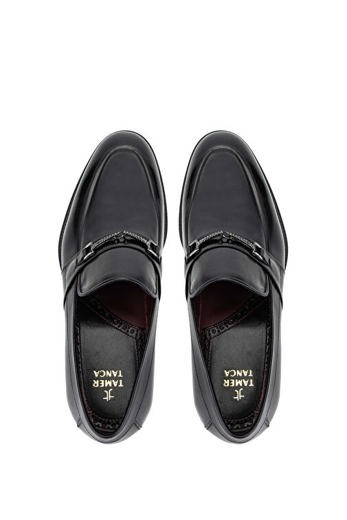 Tamer Tanca Erkek Hakiki Deri Siyah Loafer Ayakkabı - Görsel 6