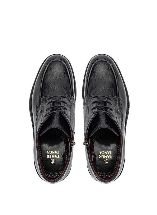 Tamer Tanca Erkek Hakiki Deri Siyah Klasik Bot - Görsel 6